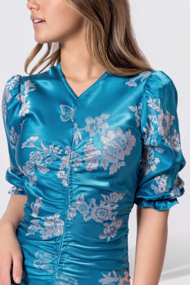Audrey Dress Short Sleeve (Teal Green) - Image 5