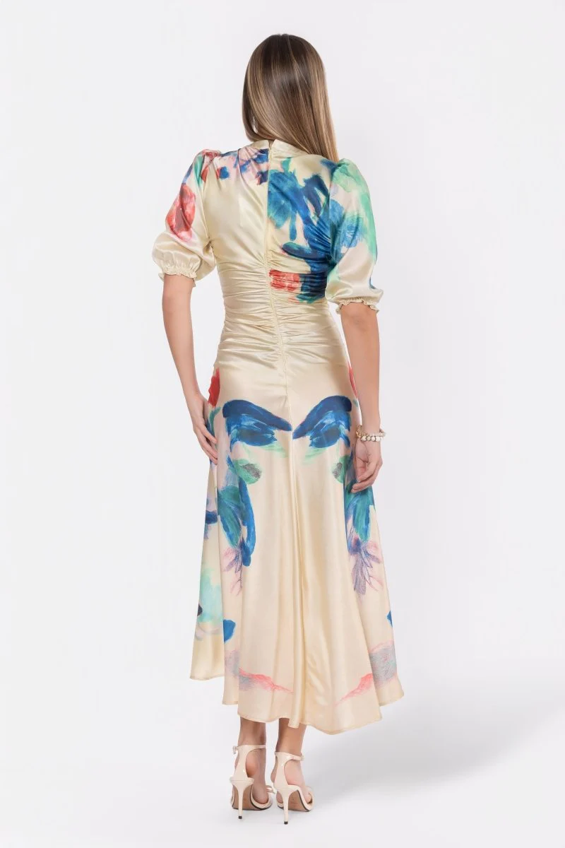 Audrey Dress Short Sleeve (Yellow Flower) - Image 4