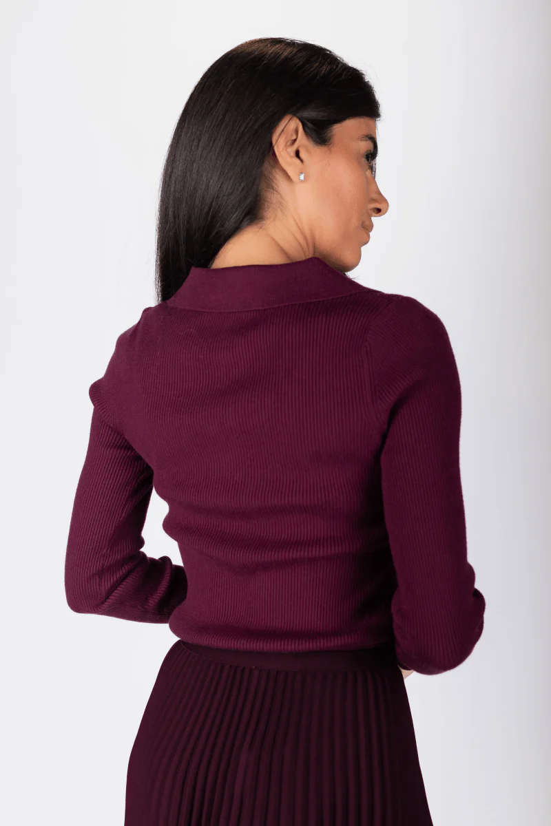 Bailey Top (Burgundy) - Image 4