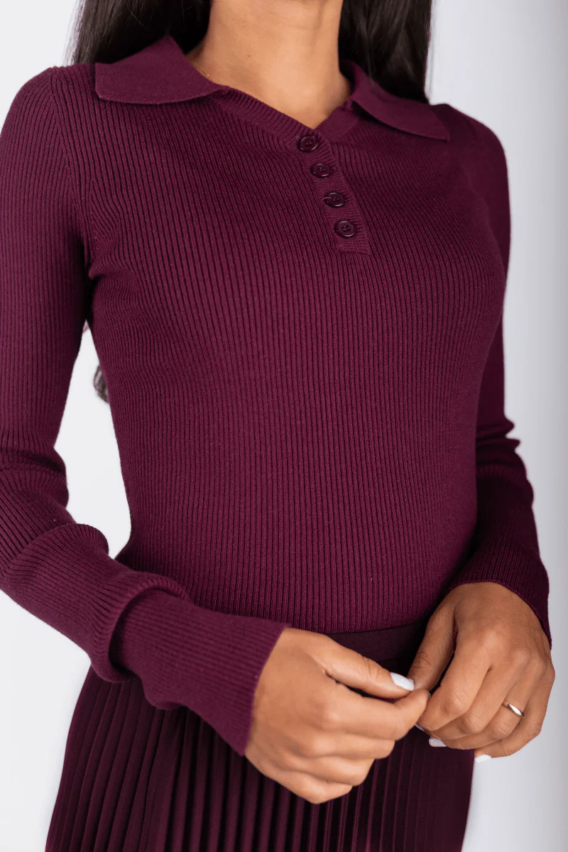Bailey Top (Burgundy) - Image 5