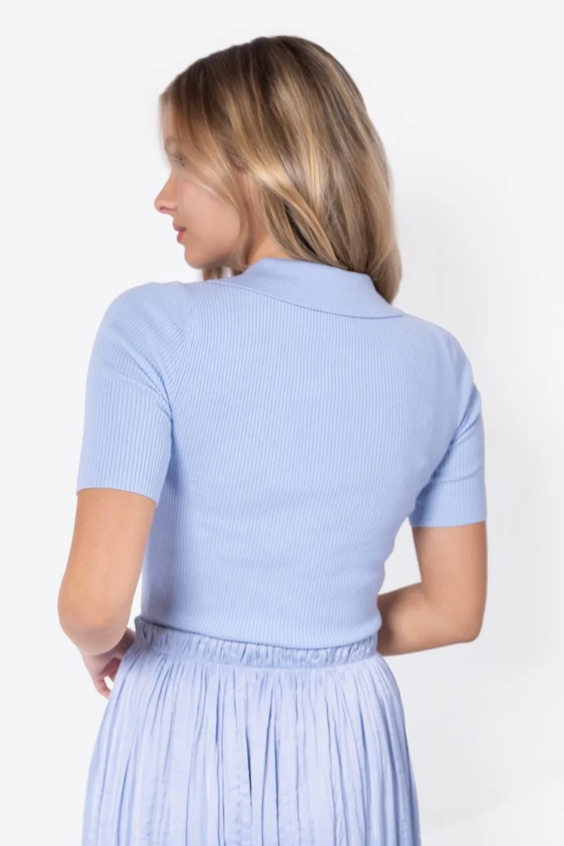 Bailey Top Short Sleeve (Light Blue) - Image 5