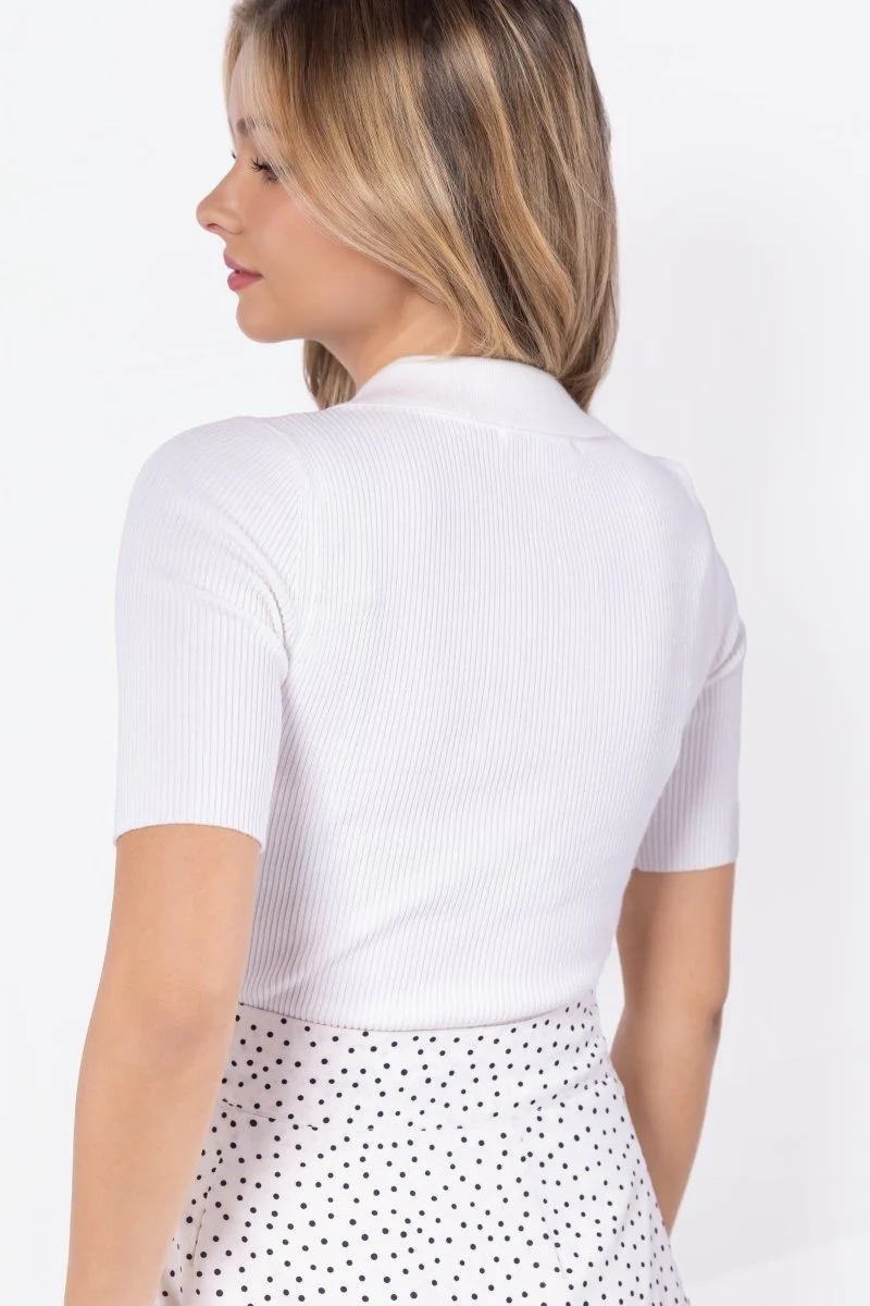 Bailey Top Short Sleeve (White) - Image 5