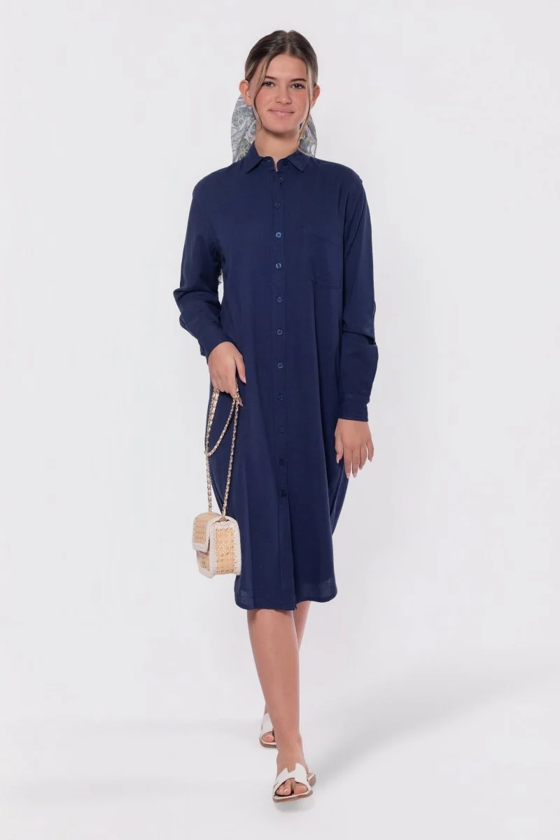 Bonnie Dress 42" (Navy) - Image 2