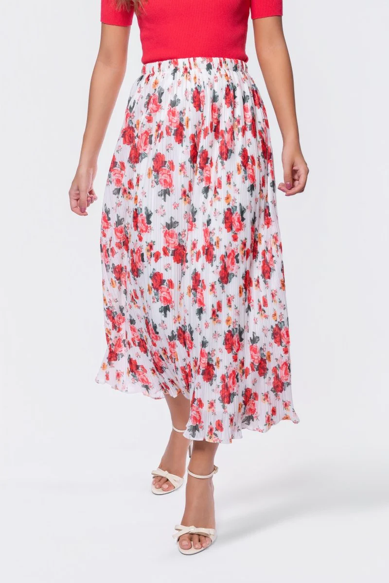 Bria Skirt (White/Red) - Image 2