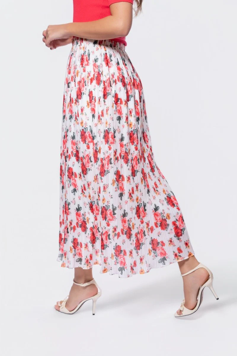 Bria Skirt (White/Red) - Image 3