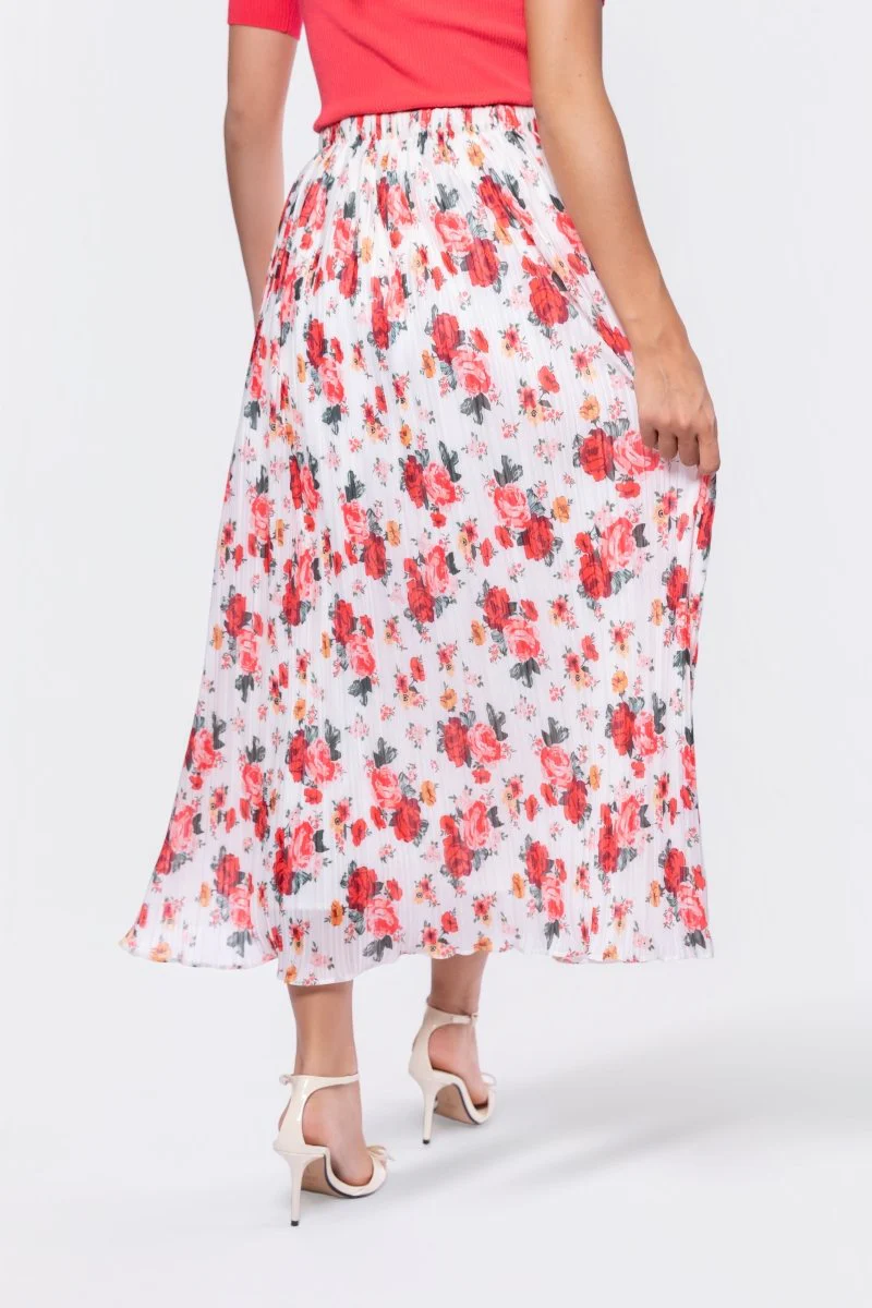Bria Skirt (White/Red) - Image 4