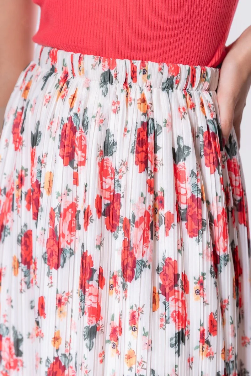 Bria Skirt (White/Red) - Image 5