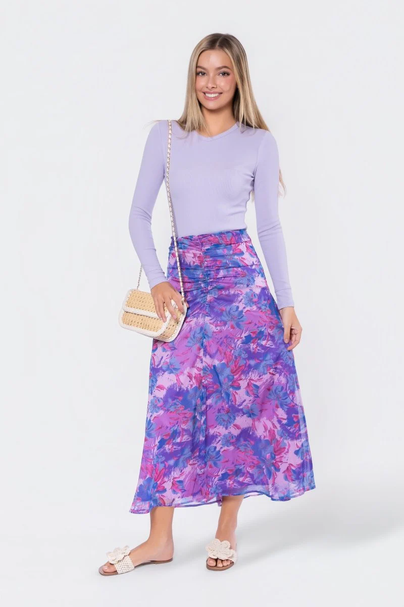 Calista Skirt (Purple/Pink) - Image 6