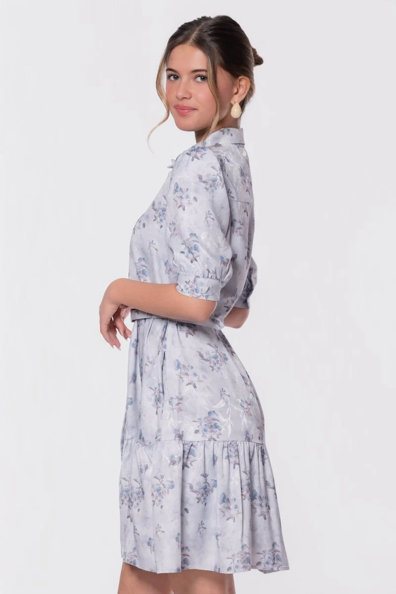 Celine Dress 37" (Light Blue Flower) - Image 4