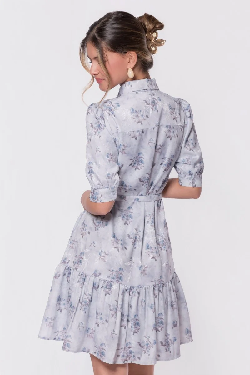 Celine Dress 37" (Light Blue Flower) - Image 5