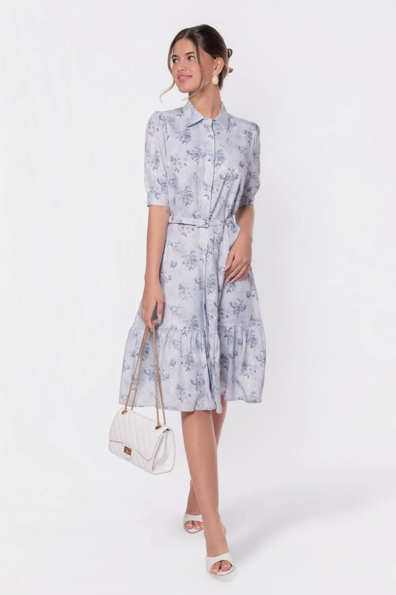 Celine Dress 42" (Light Blue Flower) - Image 2