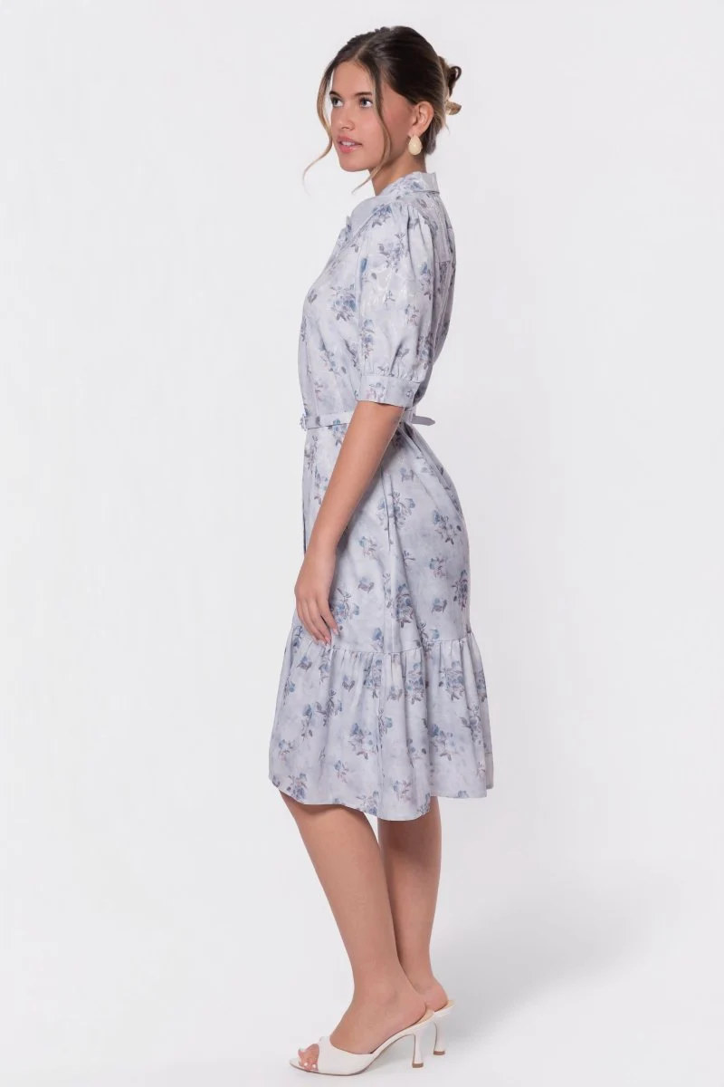 Celine Dress 42" (Light Blue Flower) - Image 4