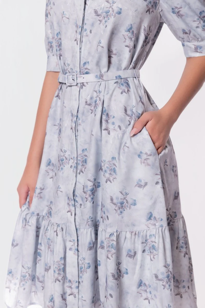 Celine Dress 42" (Light Blue Flower) - Image 6