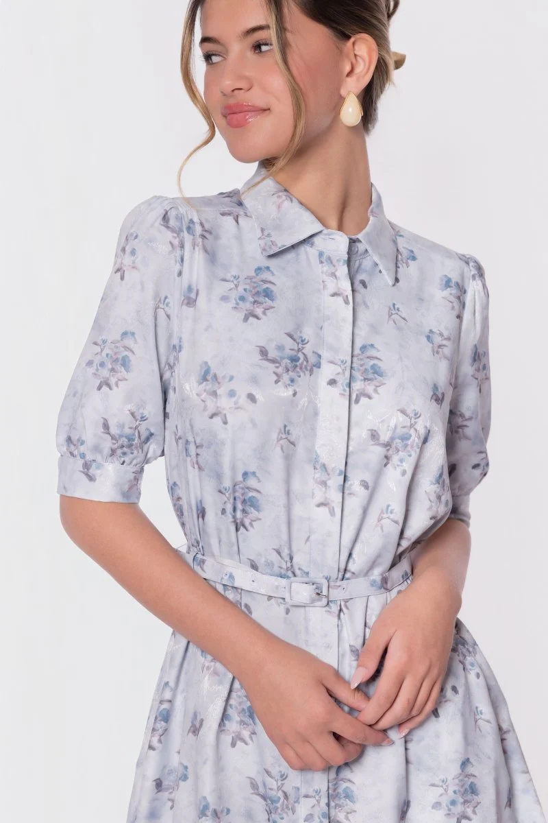 Celine Dress 42" (Light Blue Flower) - Image 7