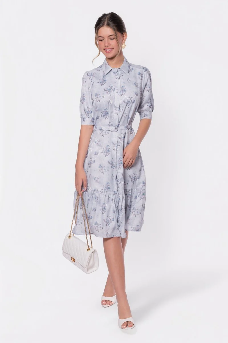 Celine Dress 42" (Light Blue Flower) - Image 8