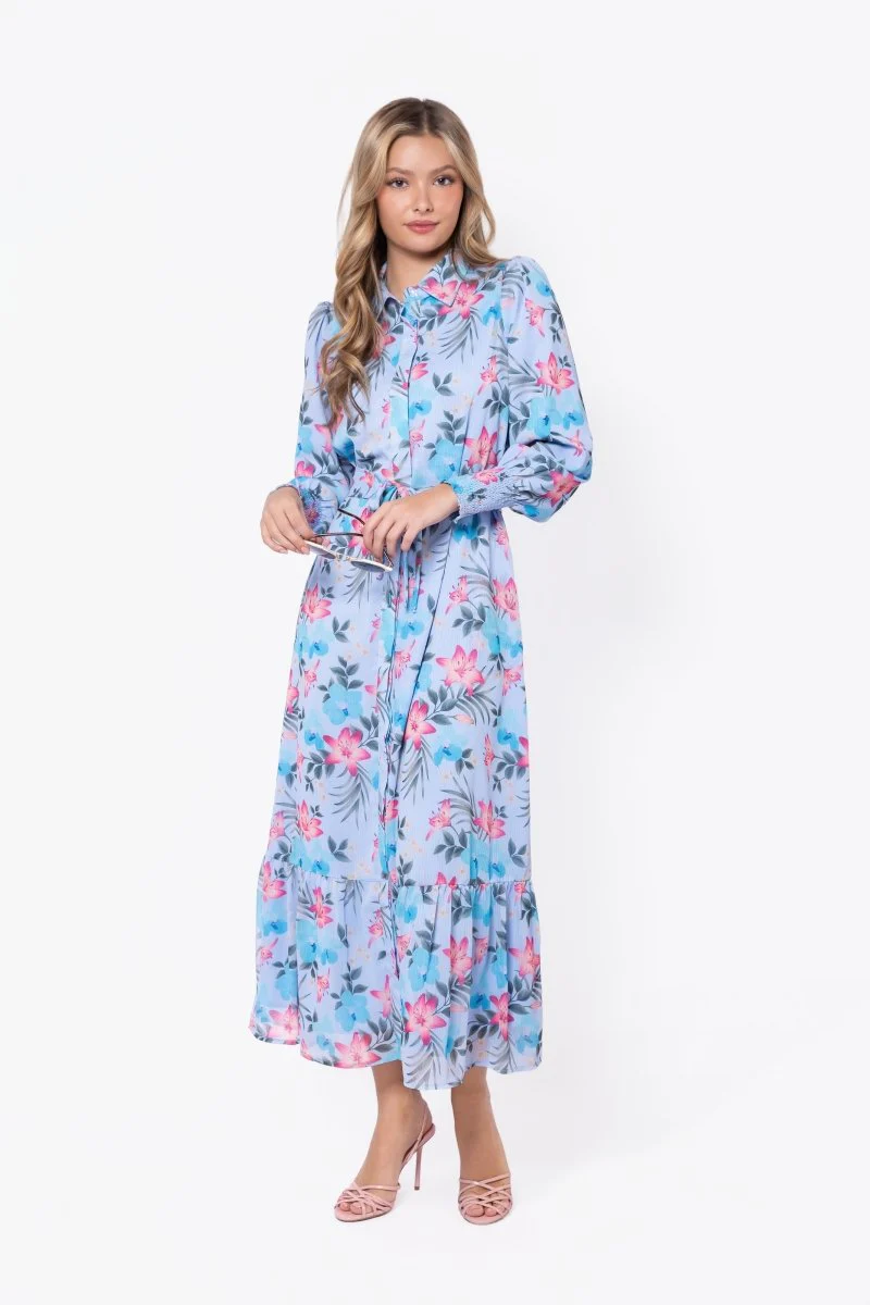Connie Dress (Blue Ground) - Image 2