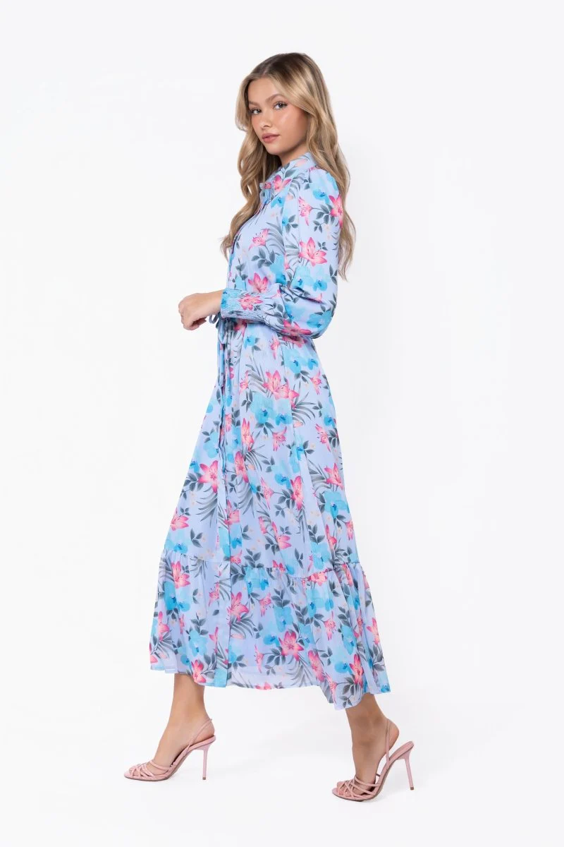 Connie Dress (Blue Ground) - Image 3