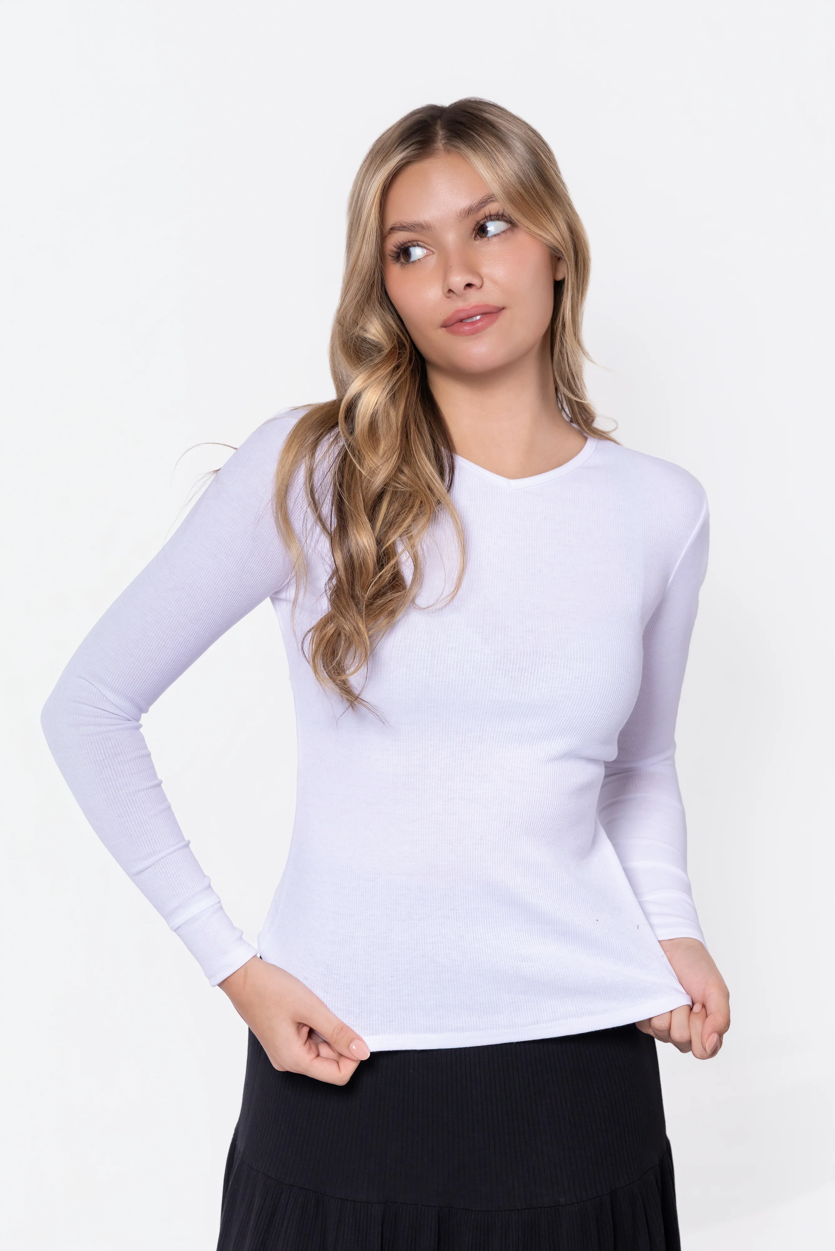 Romi Top Long Sleeve (White) - Image 4