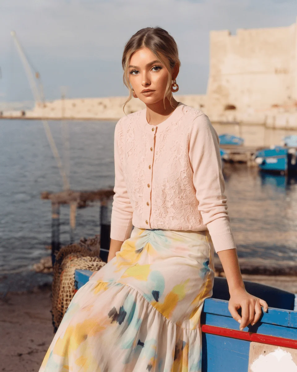 Dahlia Cardigan (Light Pink) - Image 4