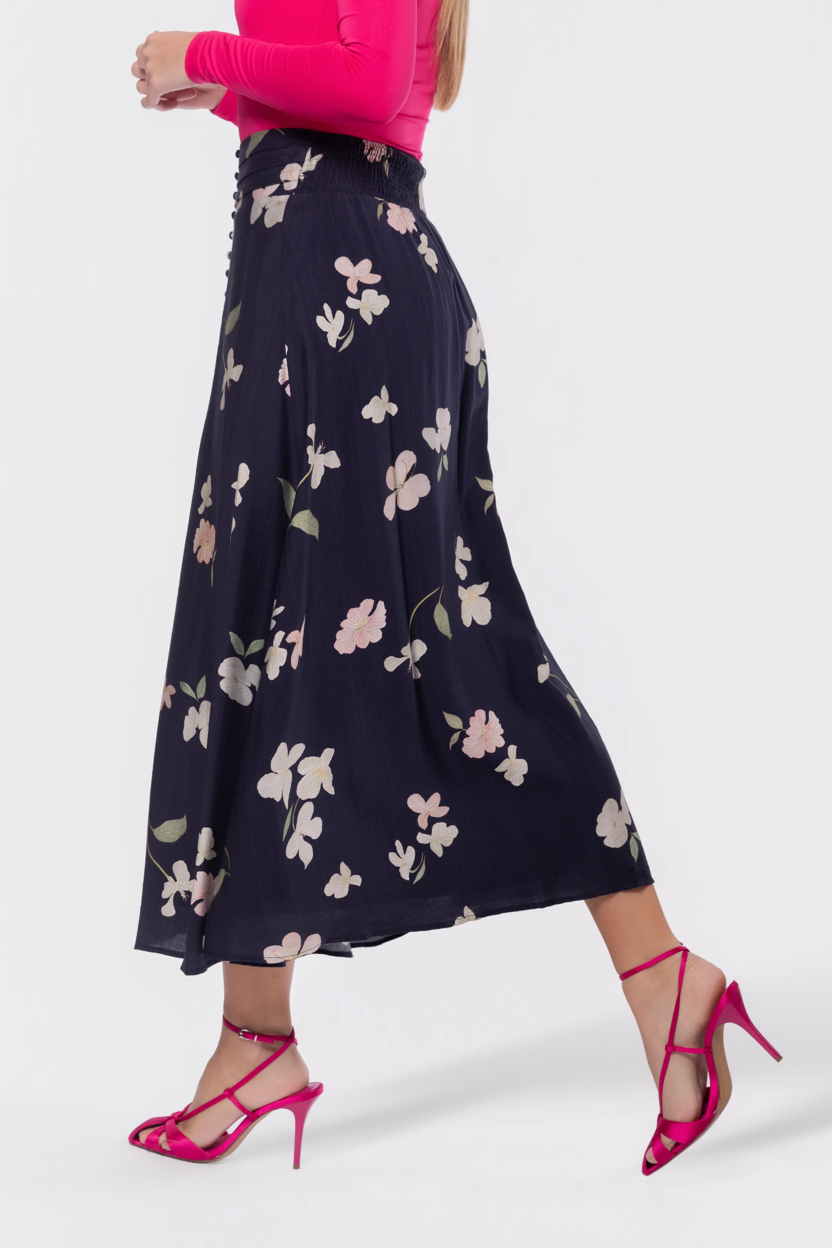 Elia Skirt (Navy Ground) - Image 3