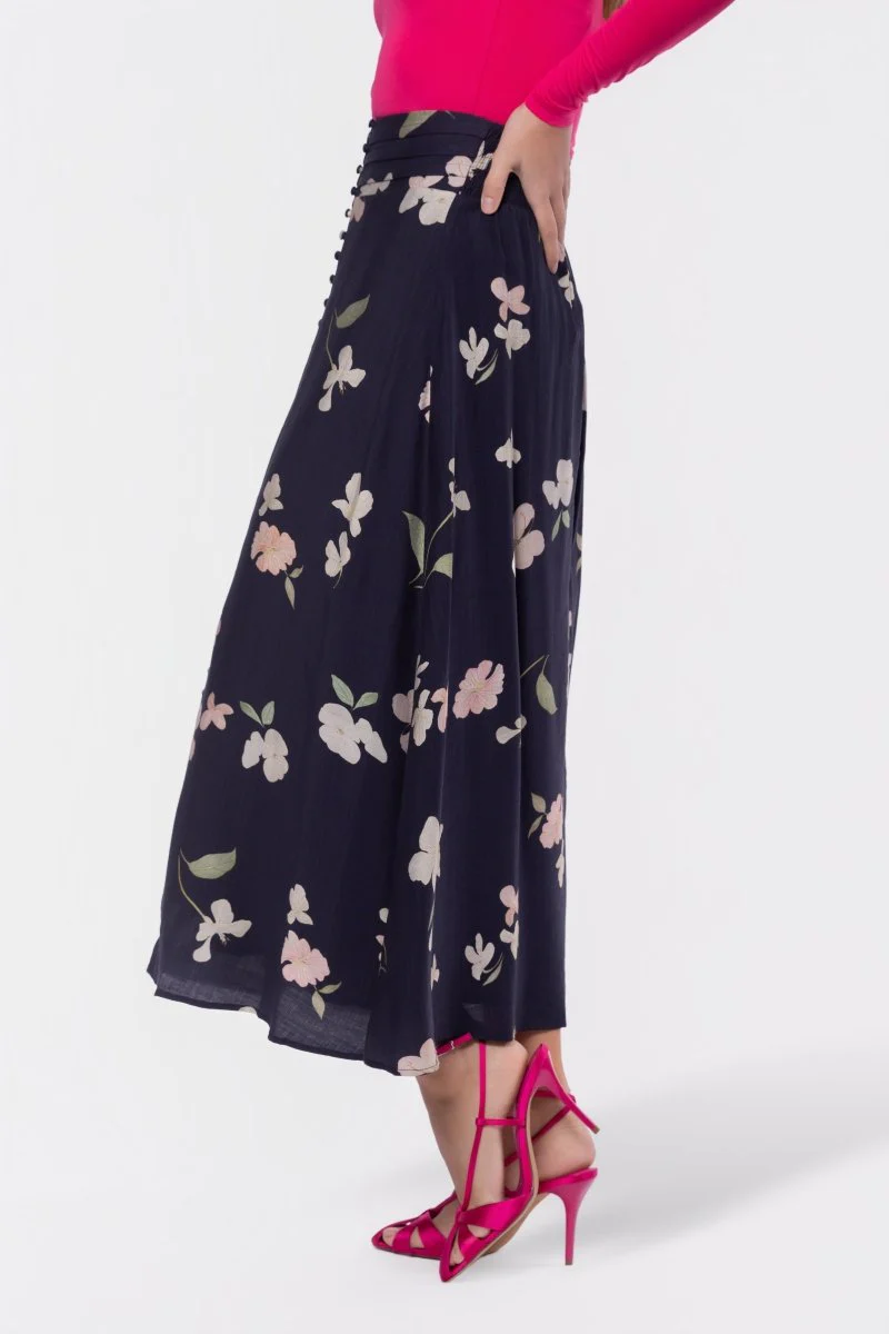 Elia Skirt (Navy Ground) - Image 4