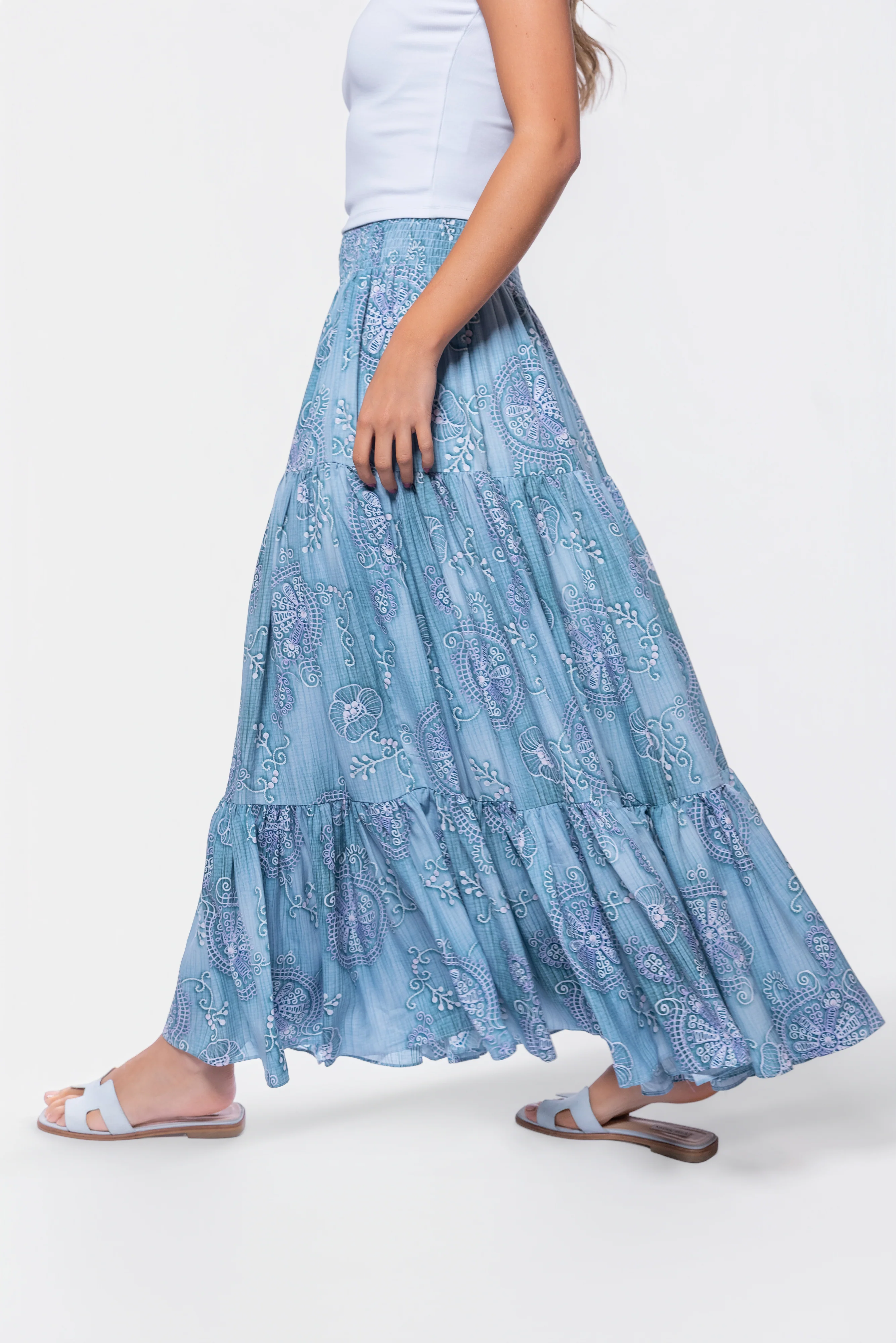 Eloisa Skirt (Green Pattern) - Image 3