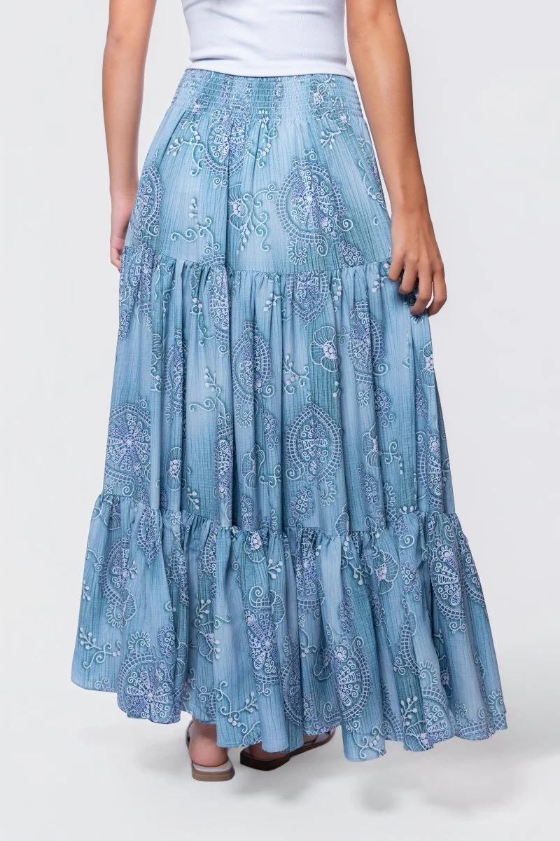 Eloisa Skirt (Green Pattern) - Image 4