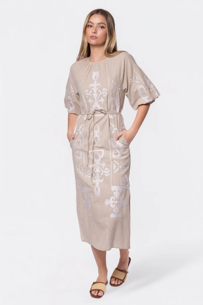 Erica Dress (Beige) - Image 3