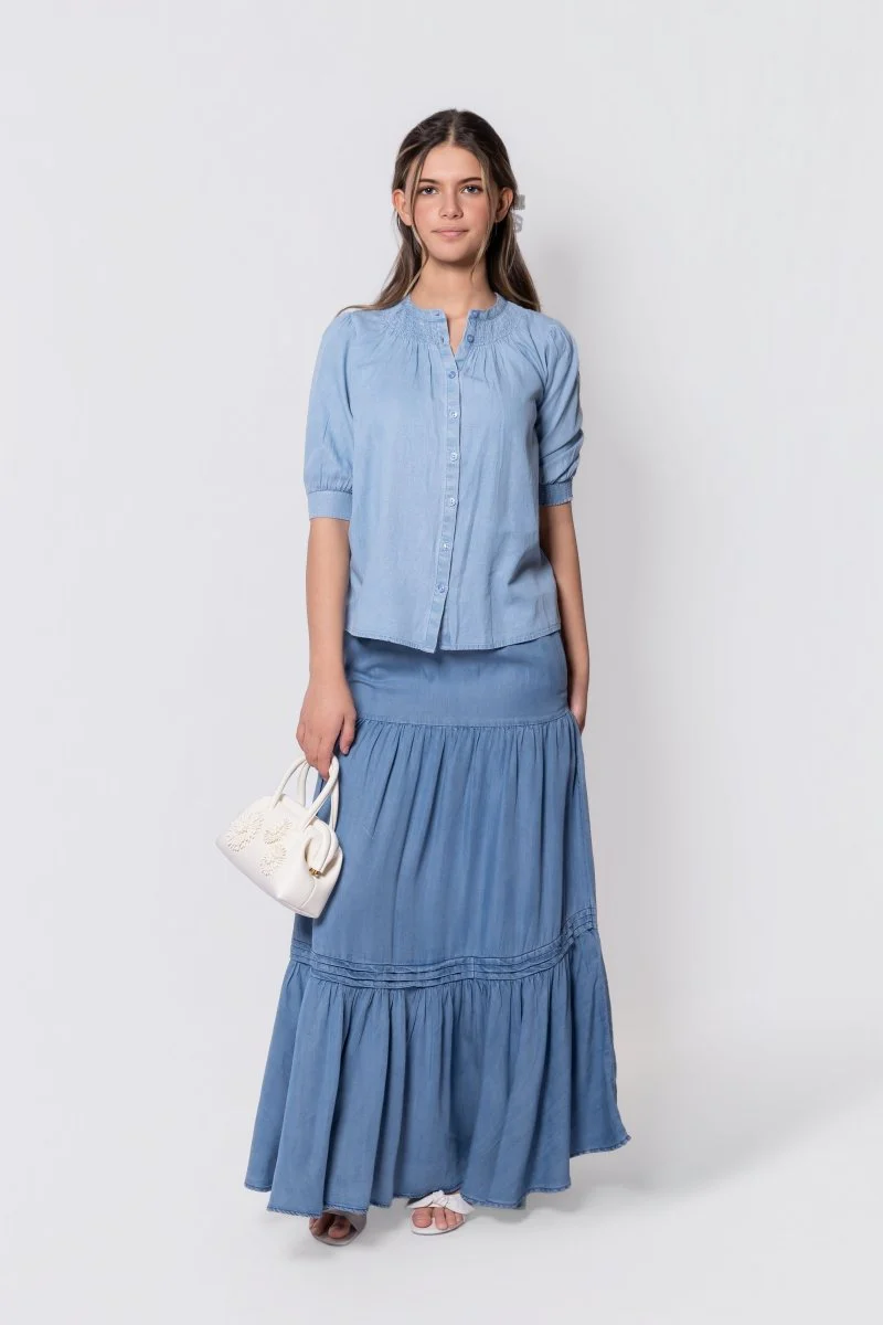 Fatima Top (Chambray) - Image 2