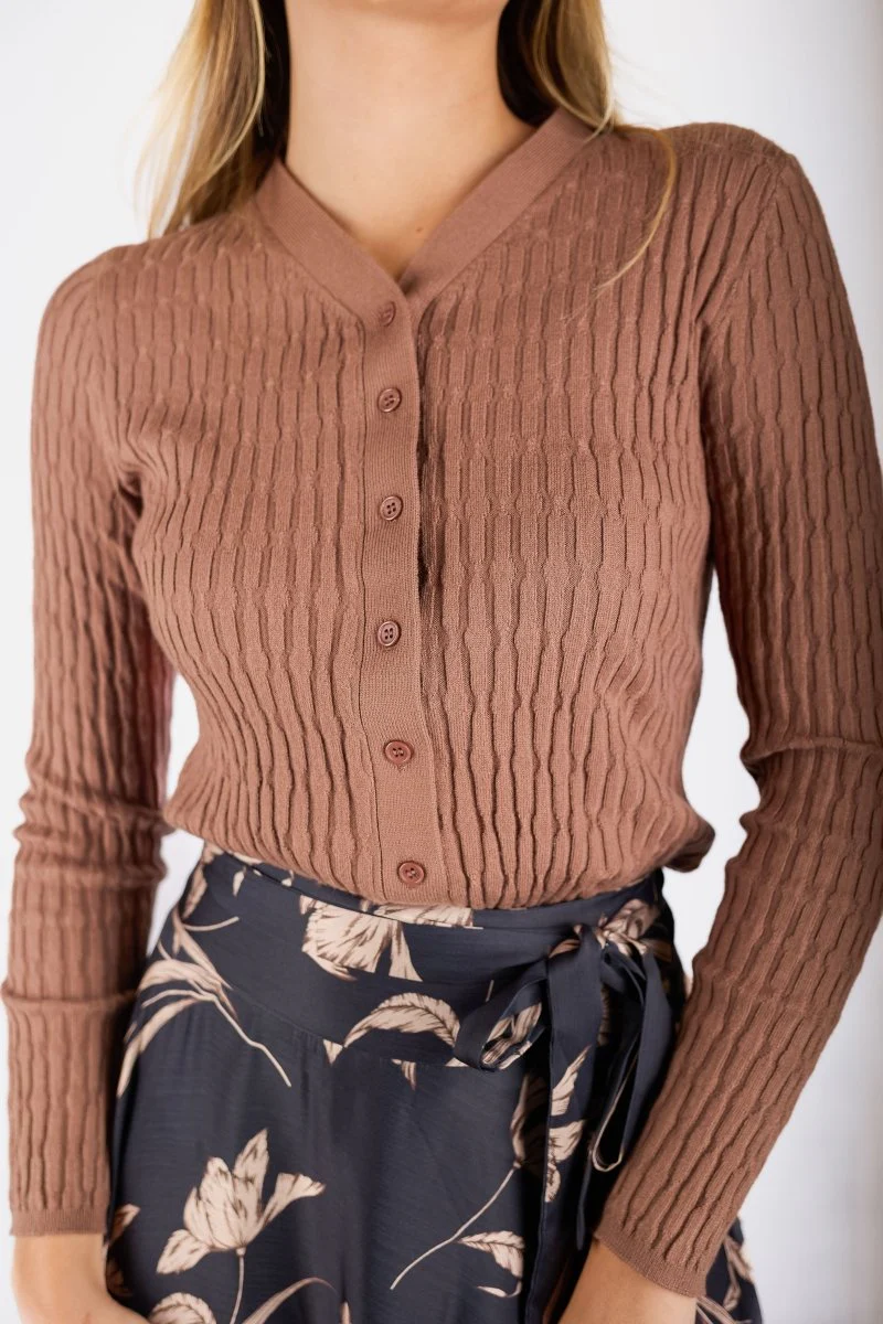 Fiora Cardigan (Brown) - Image 5