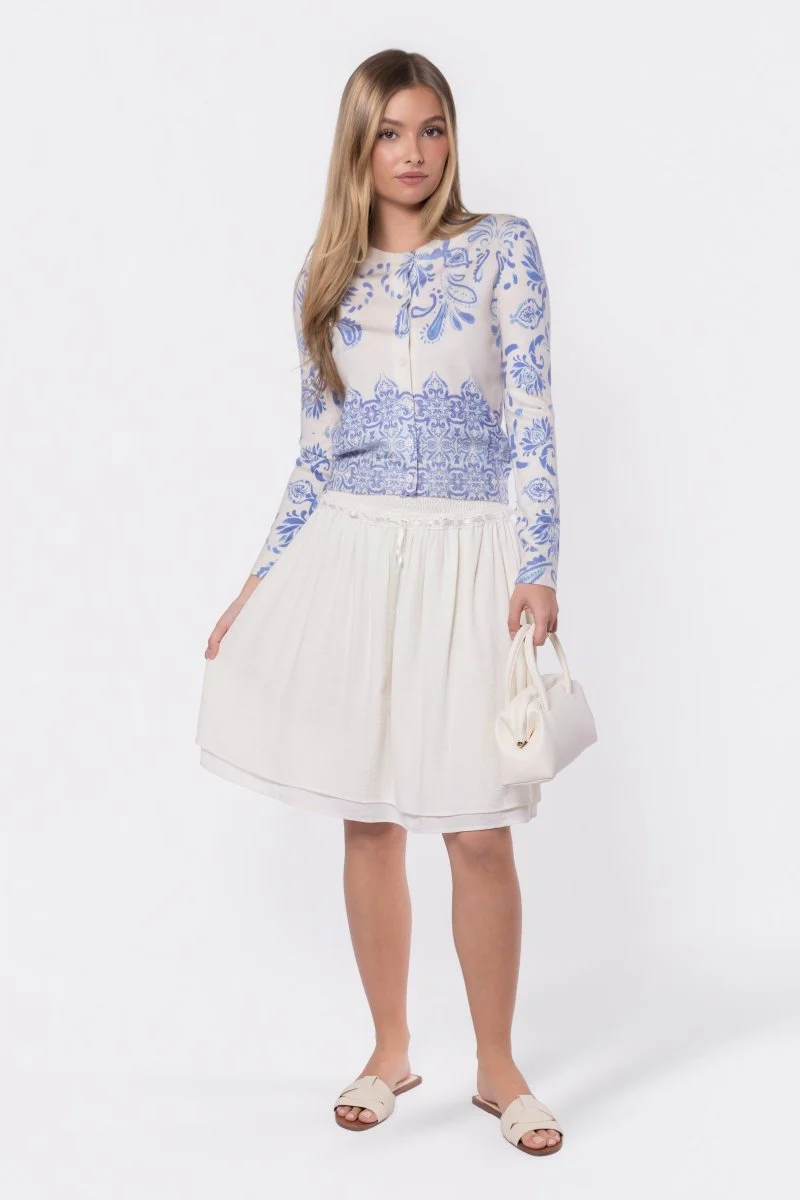 Gabrielle Cardigan (Blue Pattern) - Image 2