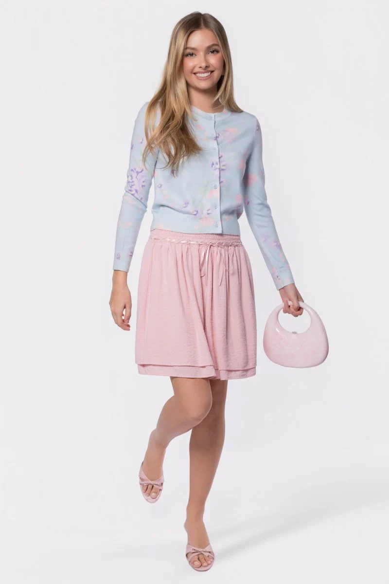 Gabrielle Cardigan (Light Blue Ground) - Image 8
