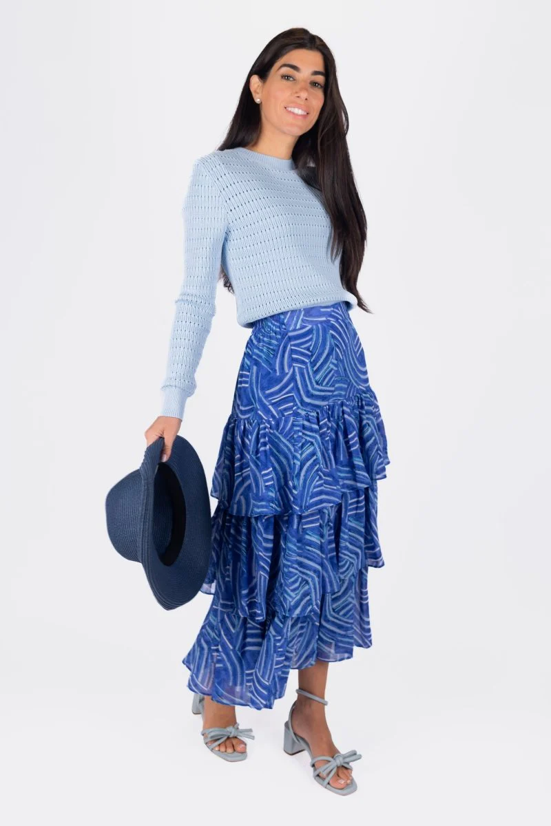 Gia Skirt (Blue Multi) - Image 10