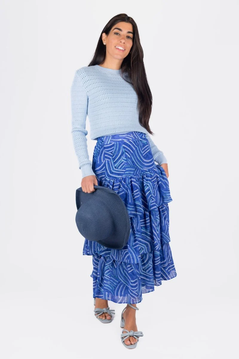 Gia Skirt (Blue Multi) - Image 11