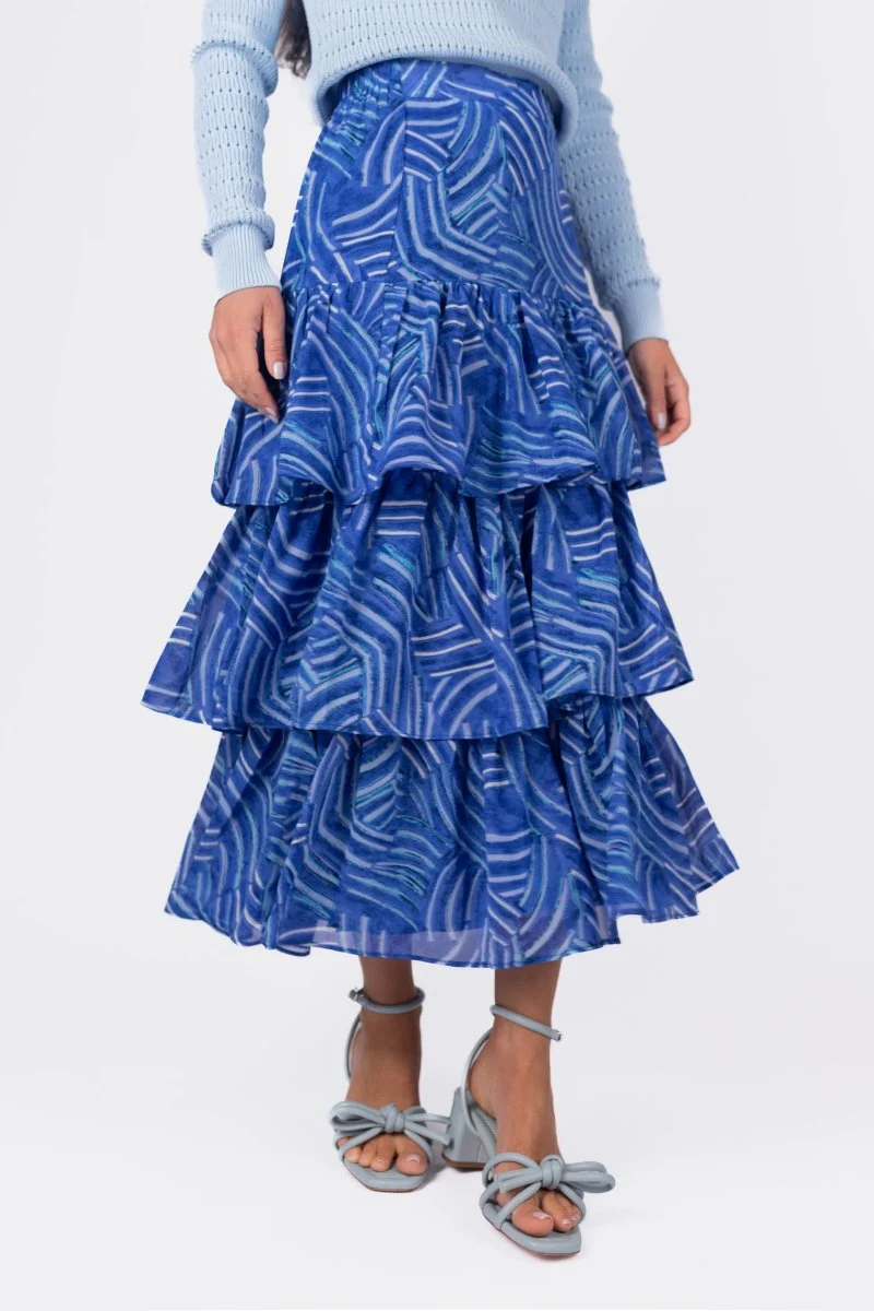 Gia Skirt (Blue Multi) - Image 4