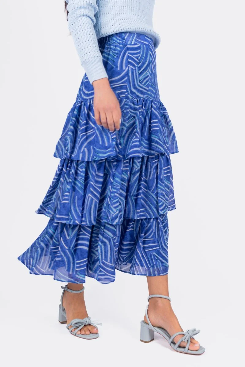 Gia Skirt (Blue Multi) - Image 5