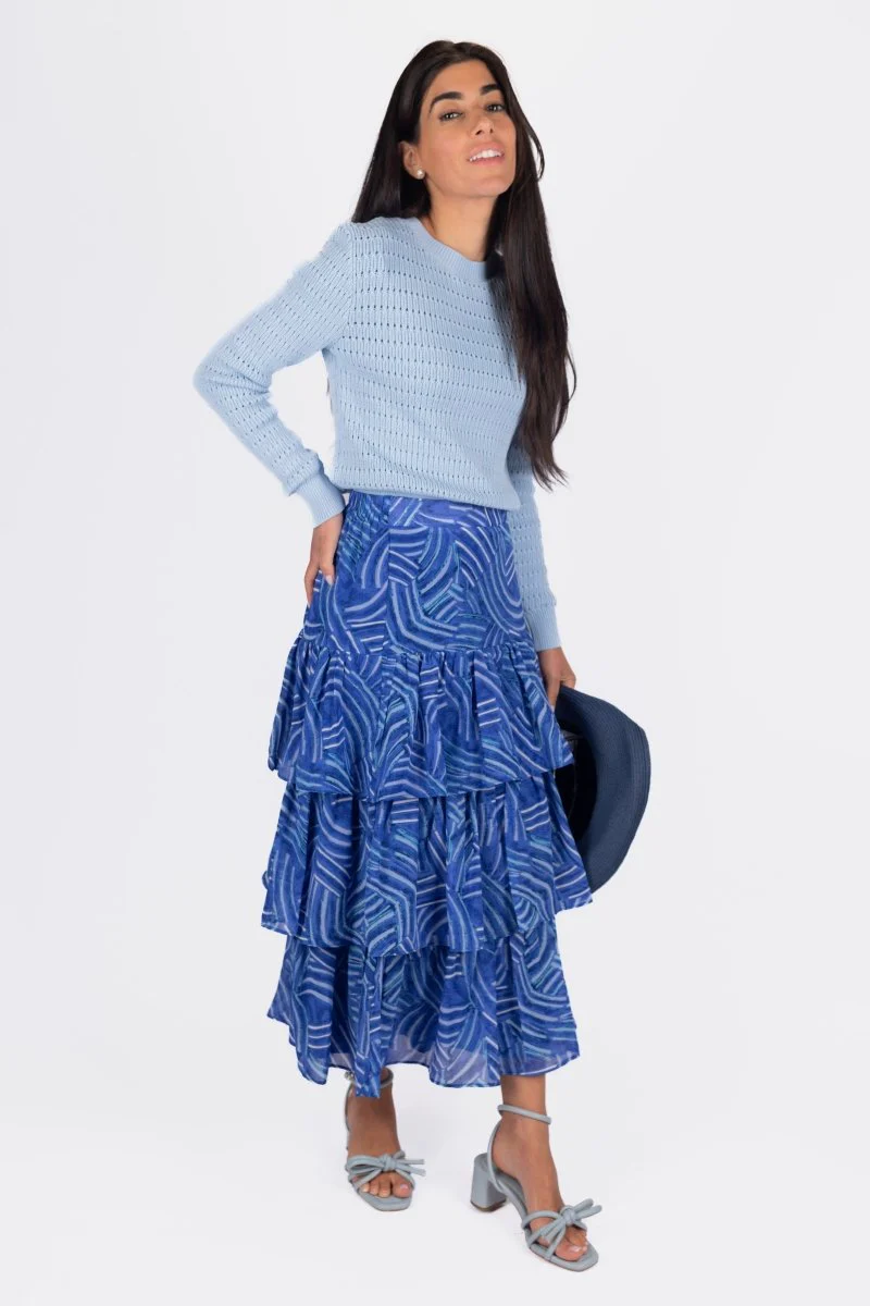 Gia Skirt (Blue Multi) - Image 8