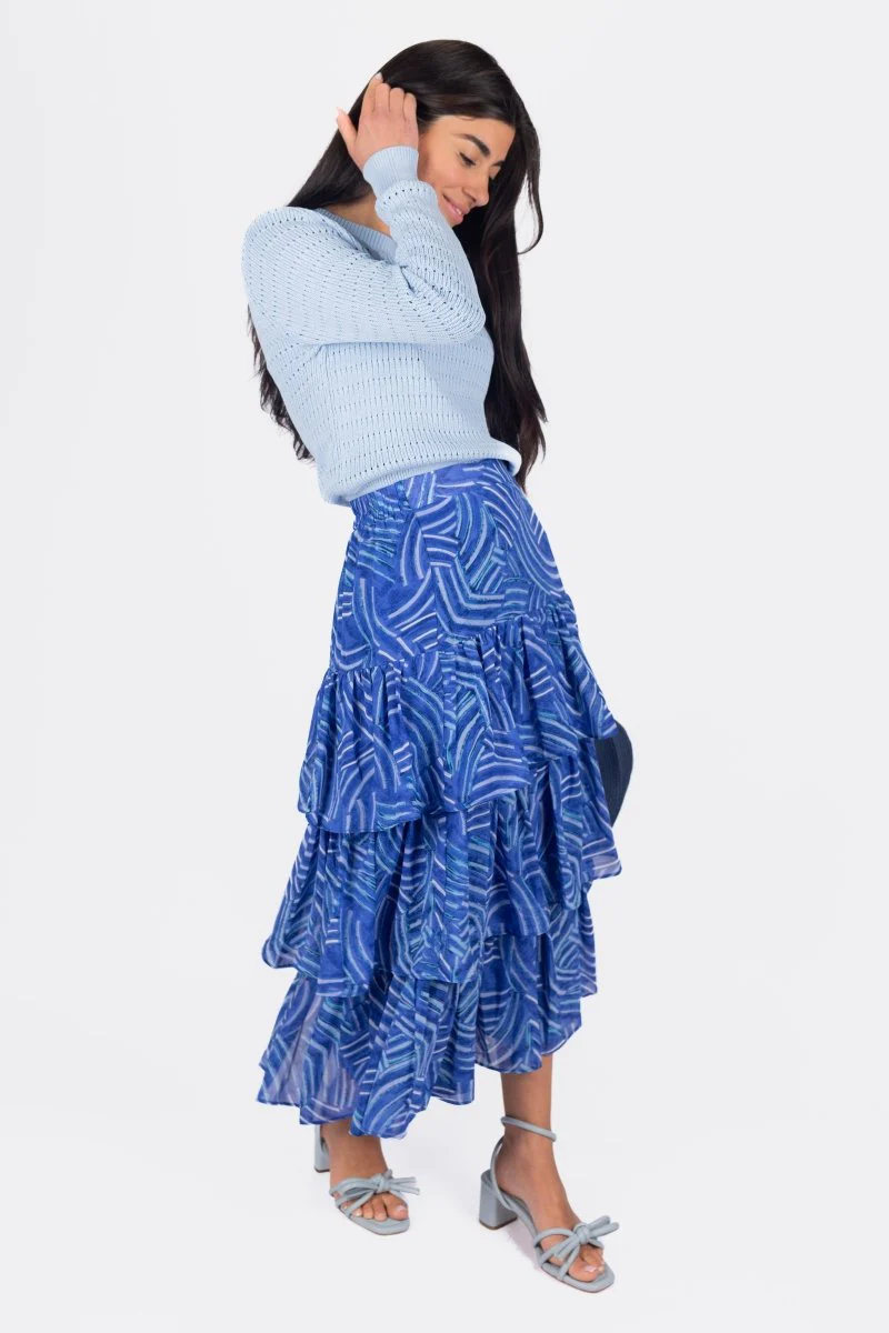 Gia Skirt (Blue Multi) - Image 9
