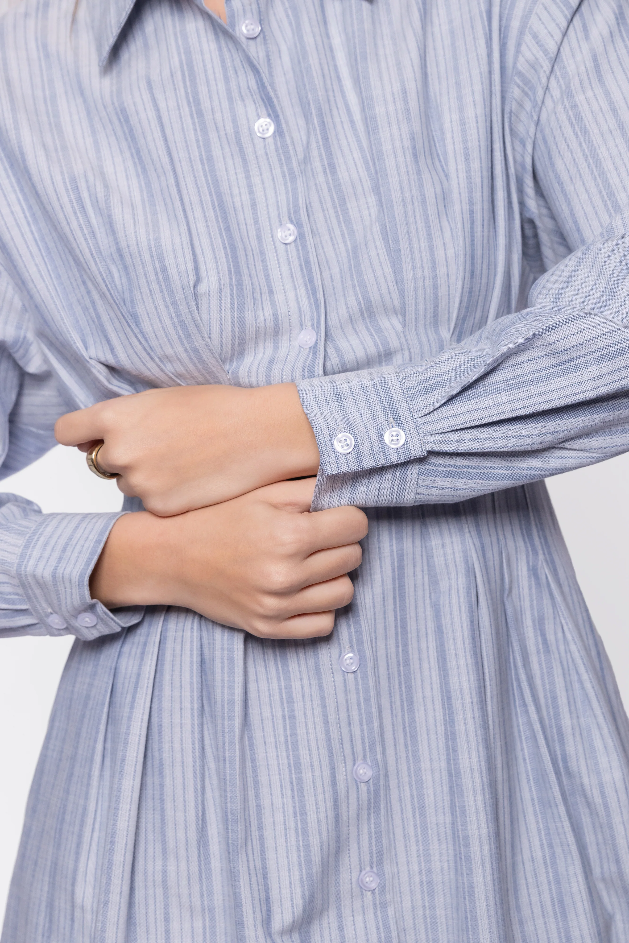 Gianna Dress (Blue Stripe) - Image 5