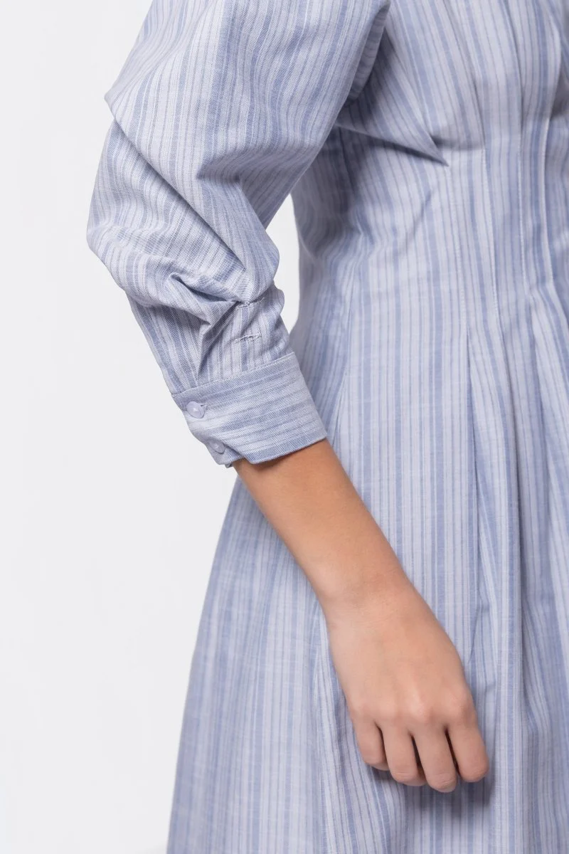 Gianna Dress (Blue Stripe) - Image 6