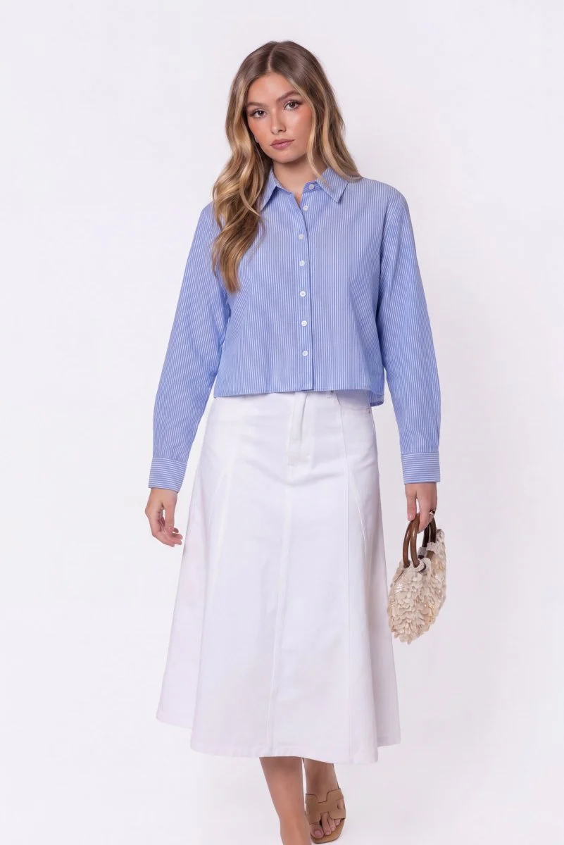 Gina Top (Blue Stripe)
