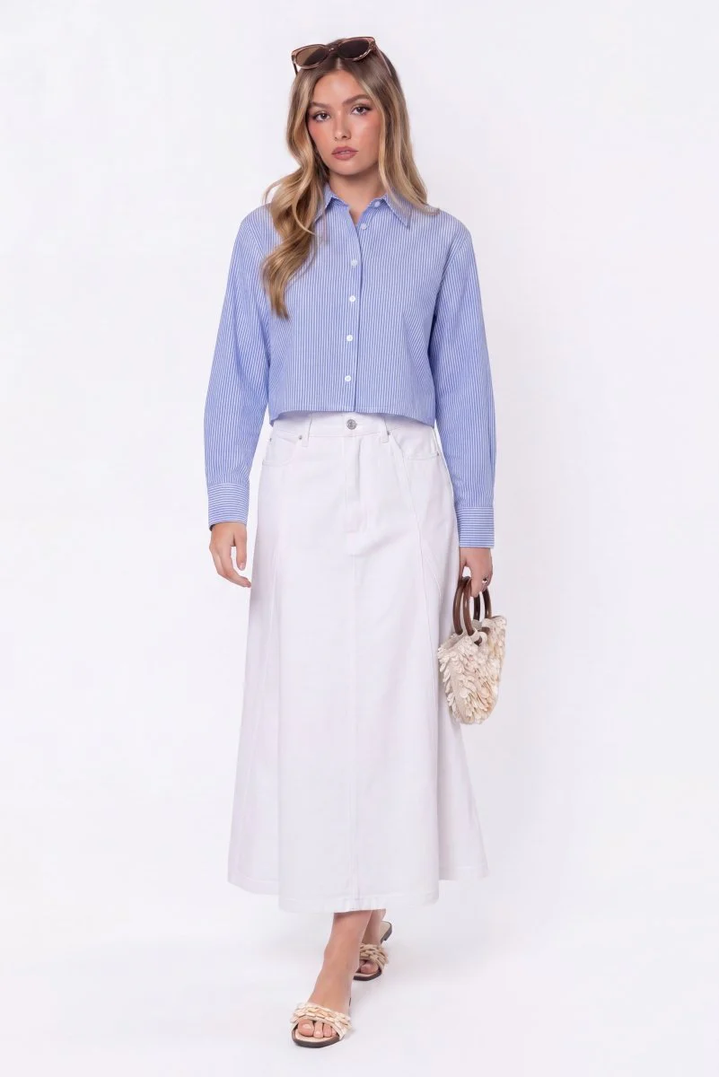 Gina Top (Blue Stripe) - Image 2