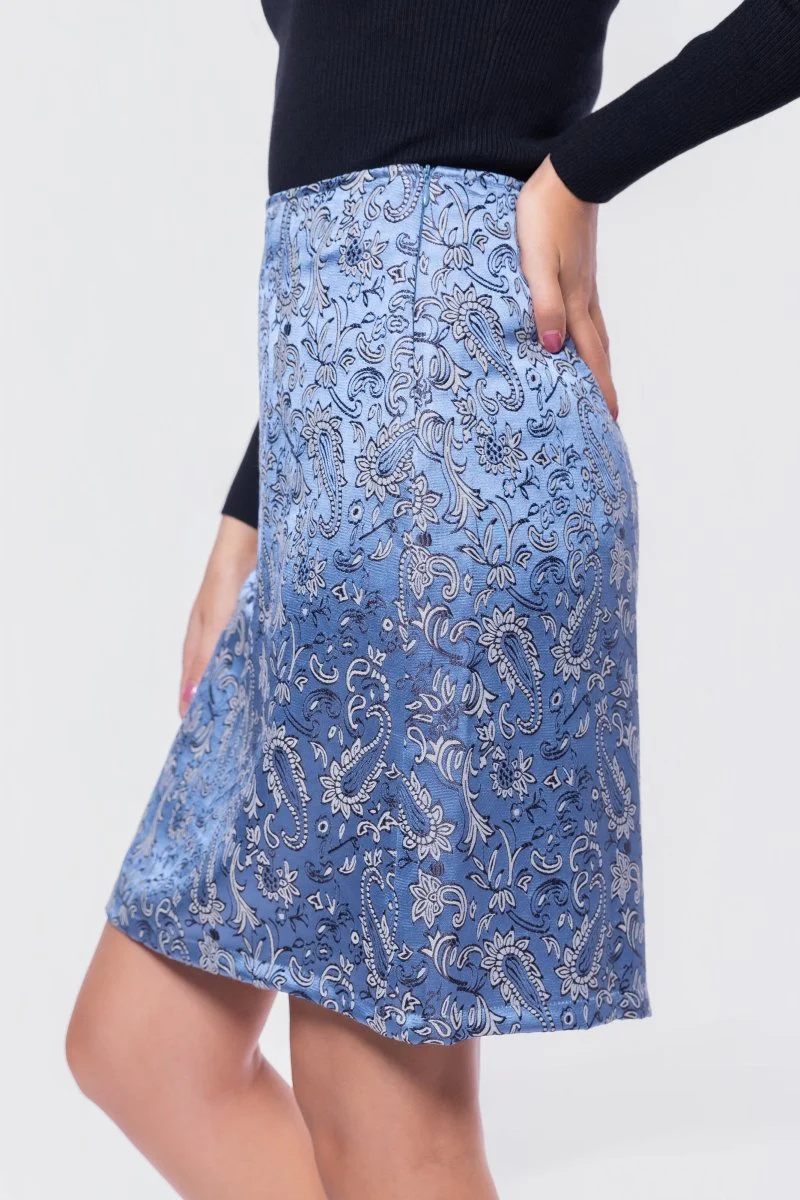 Hannah Skirt (Blue Pattern) - Image 3