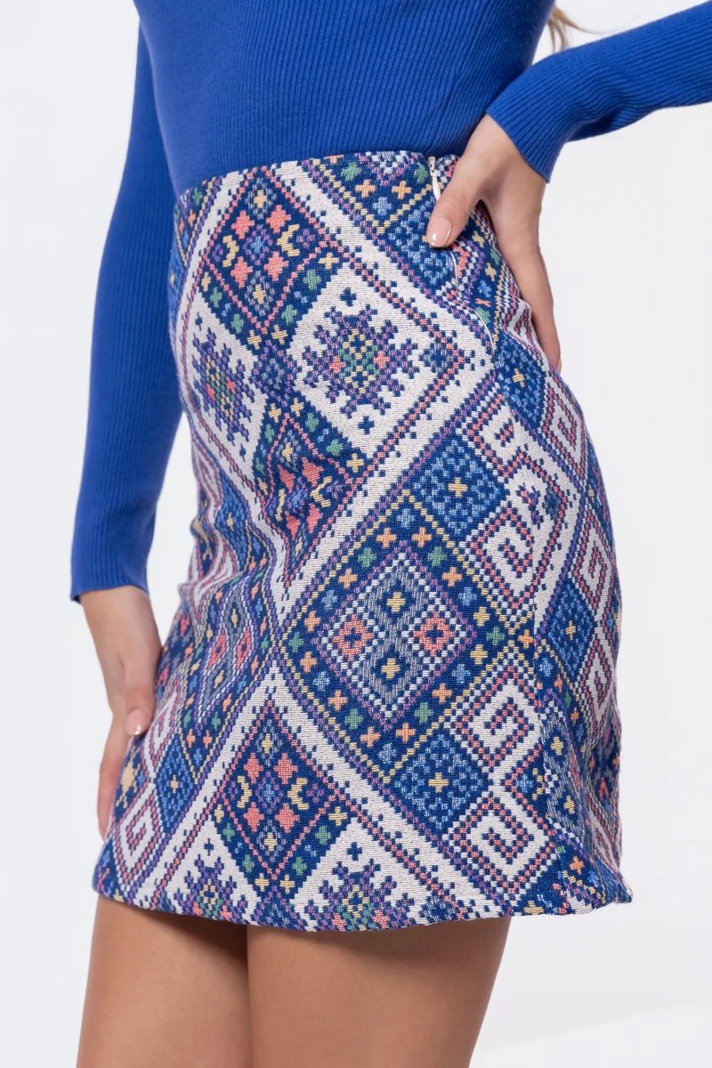 Hannah Skirt (Navy Multi) - Image 4
