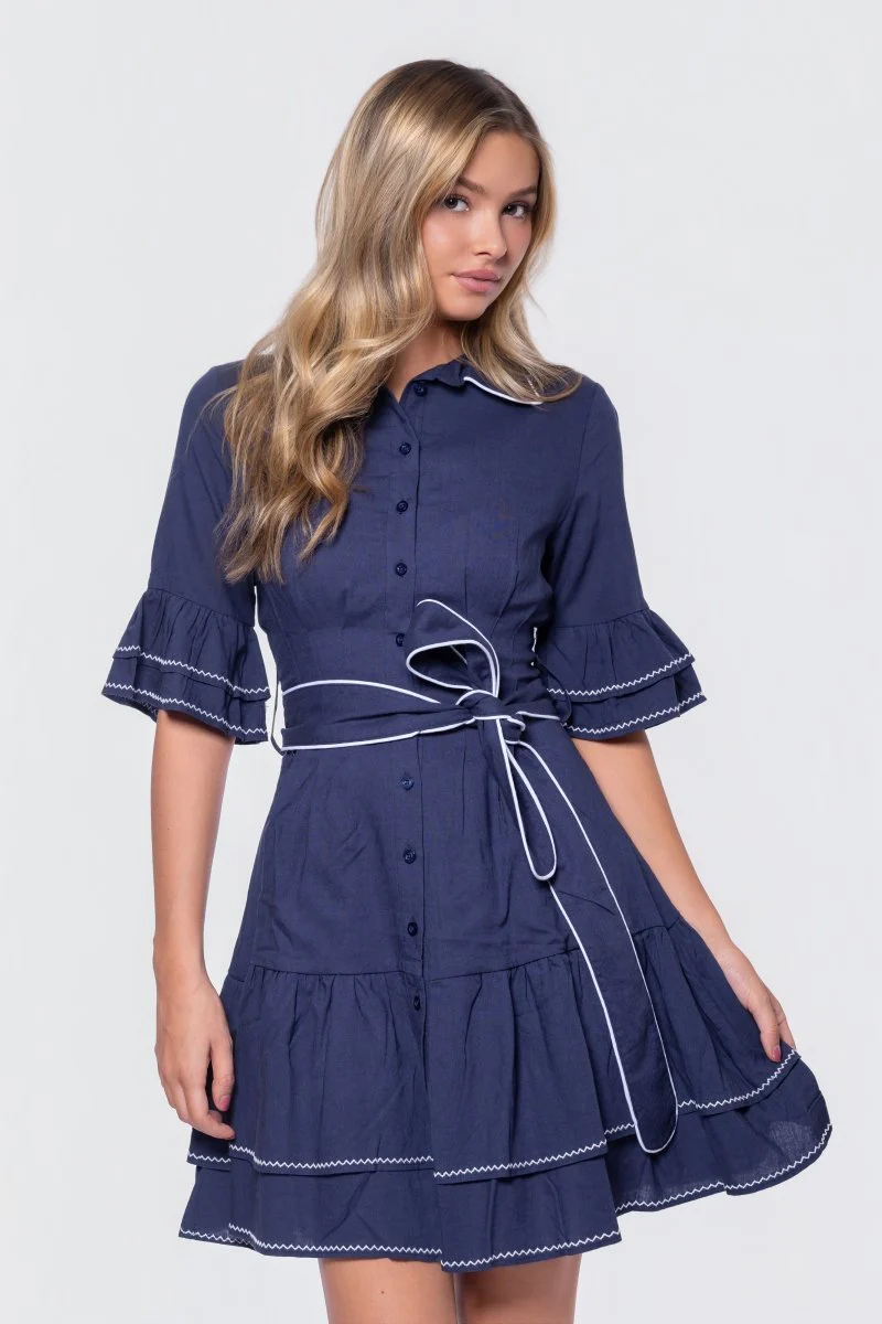 Hazel Dress (Navy)