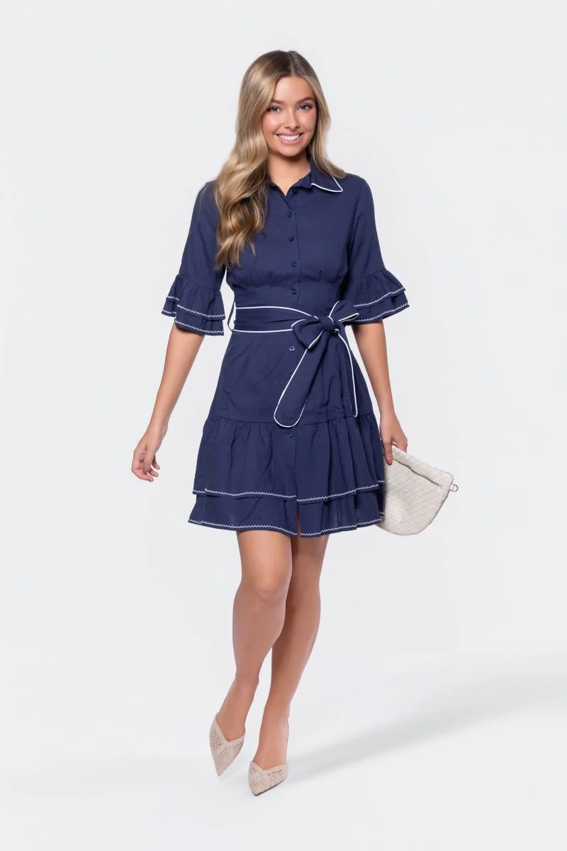 Hazel Dress (Navy) - Image 2