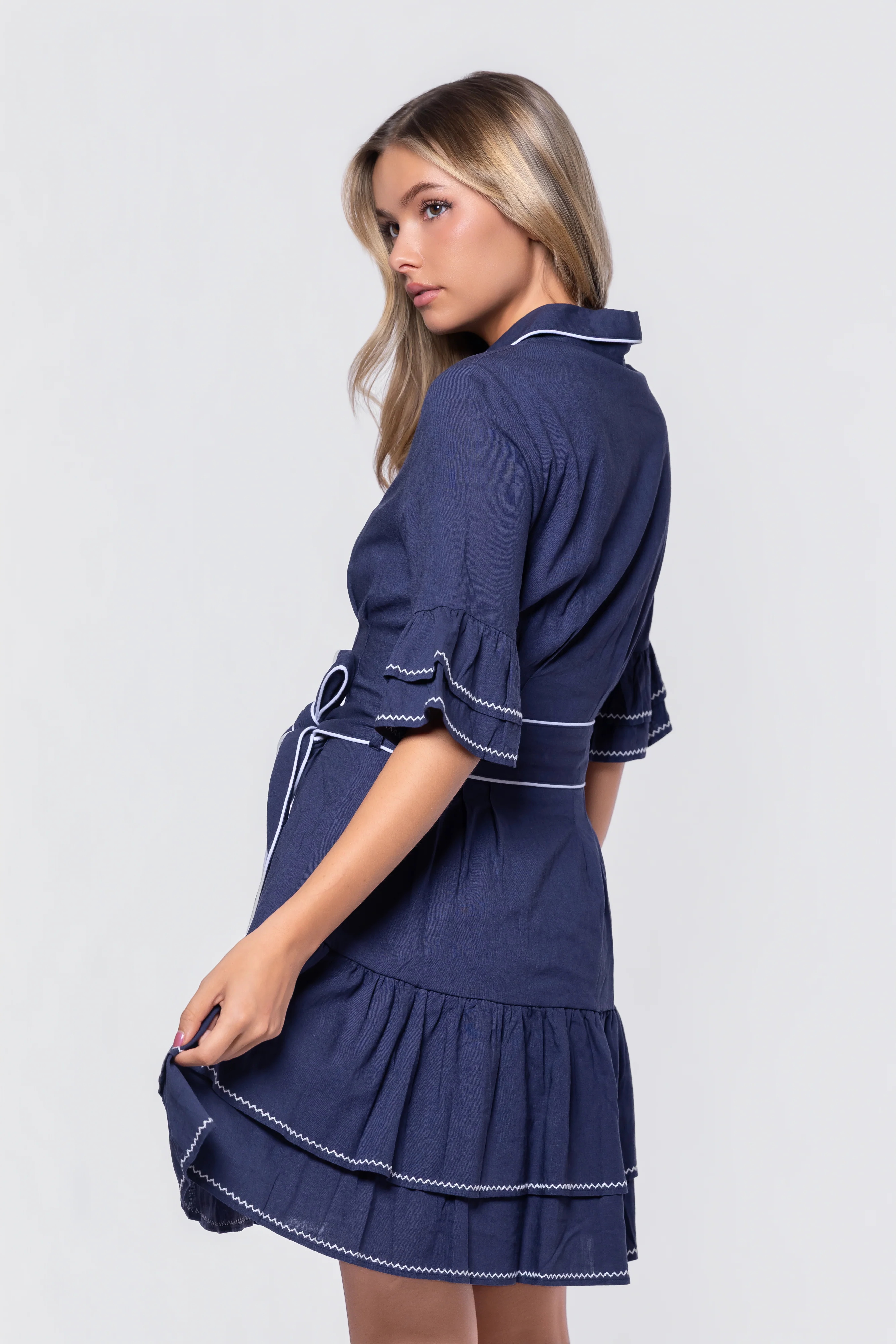 Hazel Dress (Navy) - Image 4