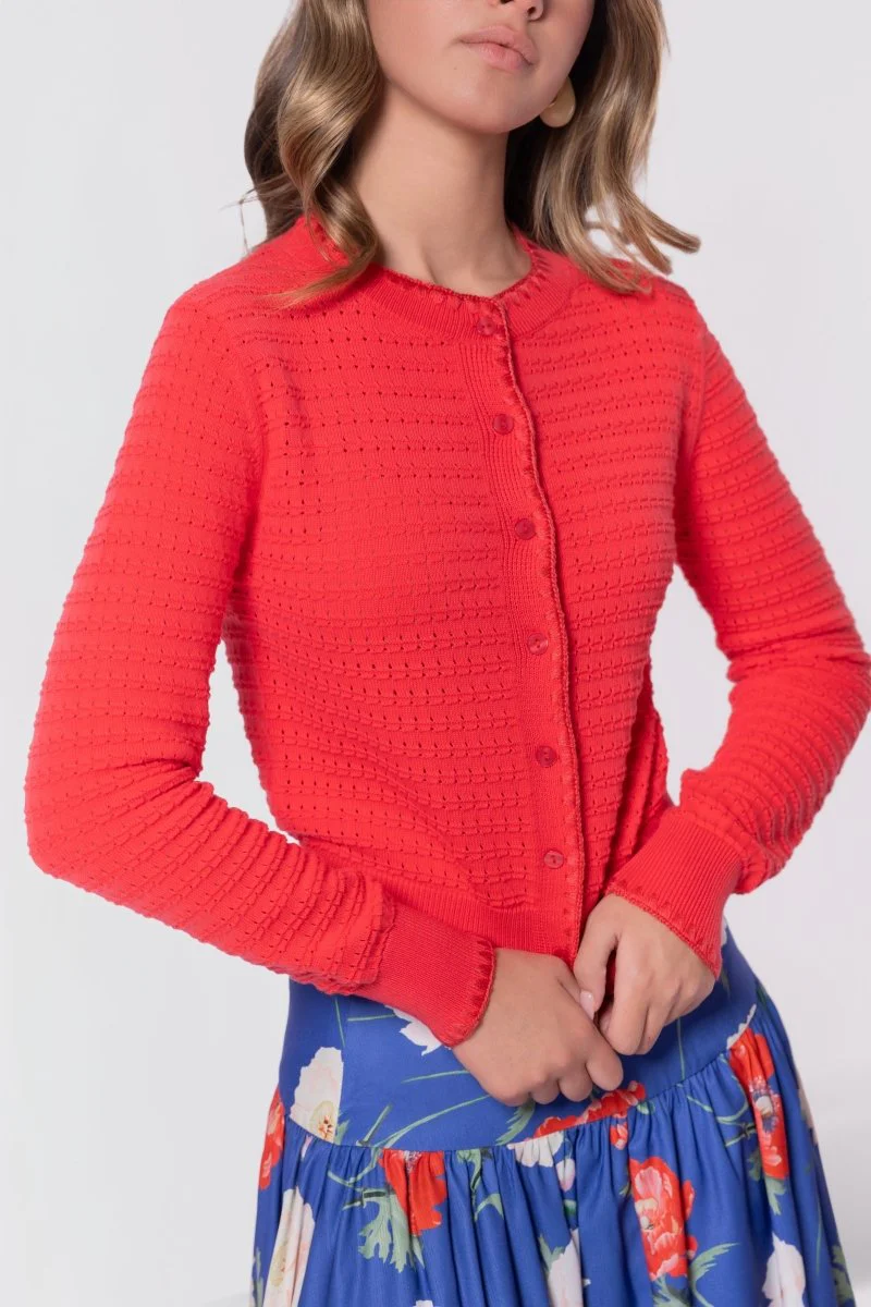 Jane Cardigan (Coral Pink) - Image 7
