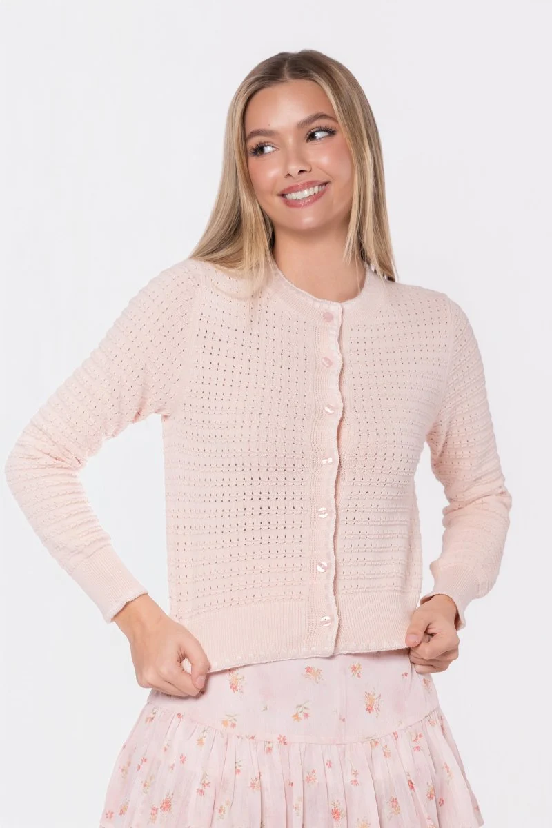 Jane Cardigan (Light Peach)