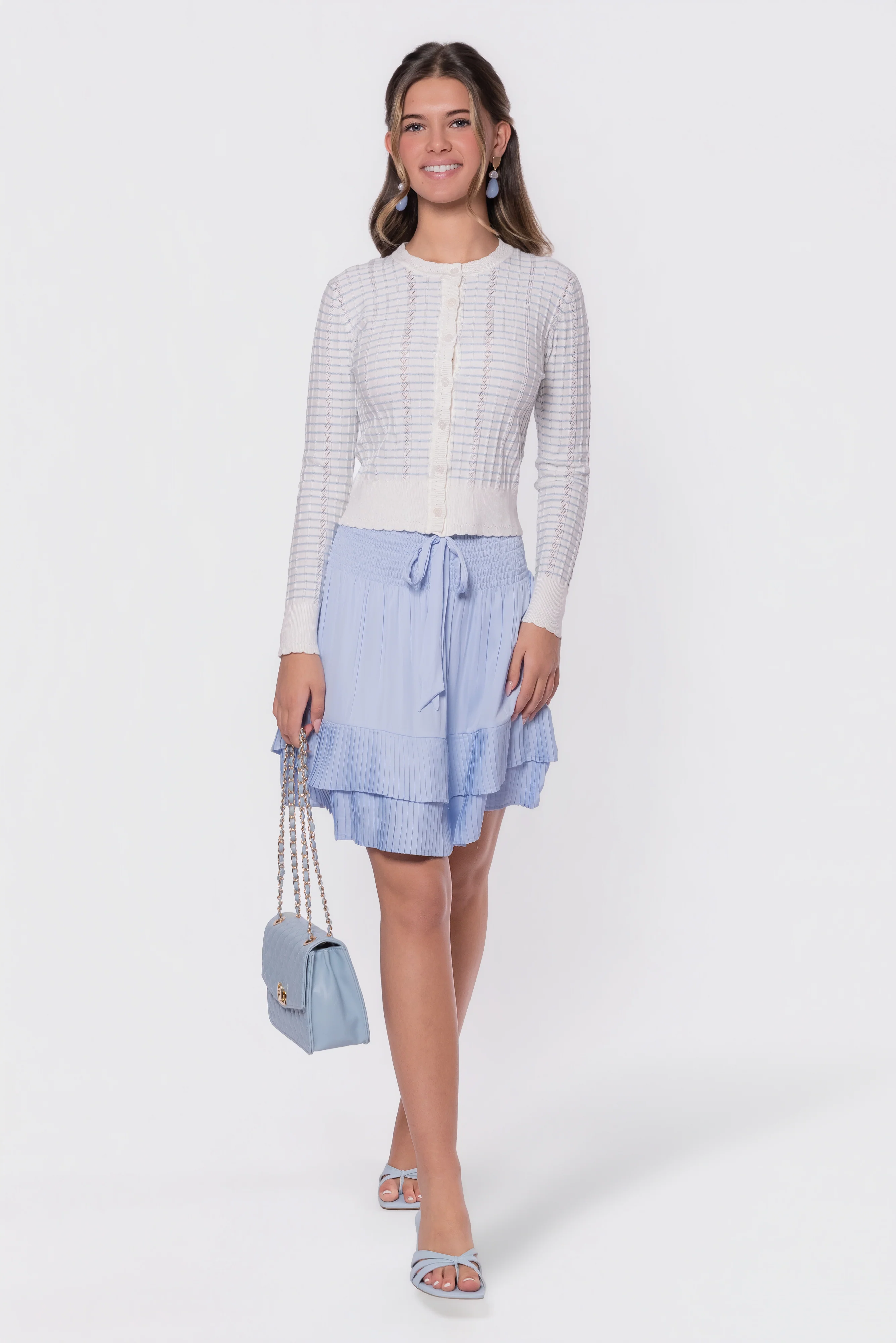 Jessie Cardigan (White/Blue) - Image 2